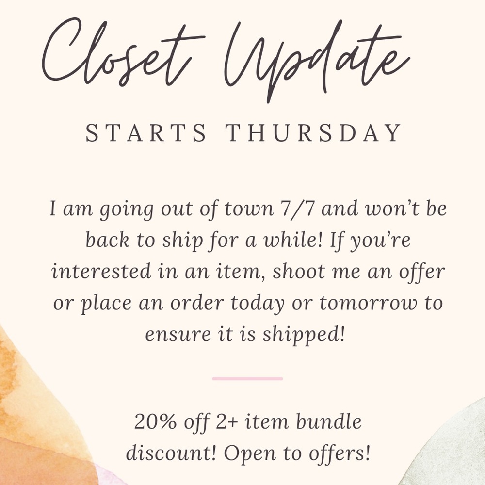CLOSET UPDATE!!!